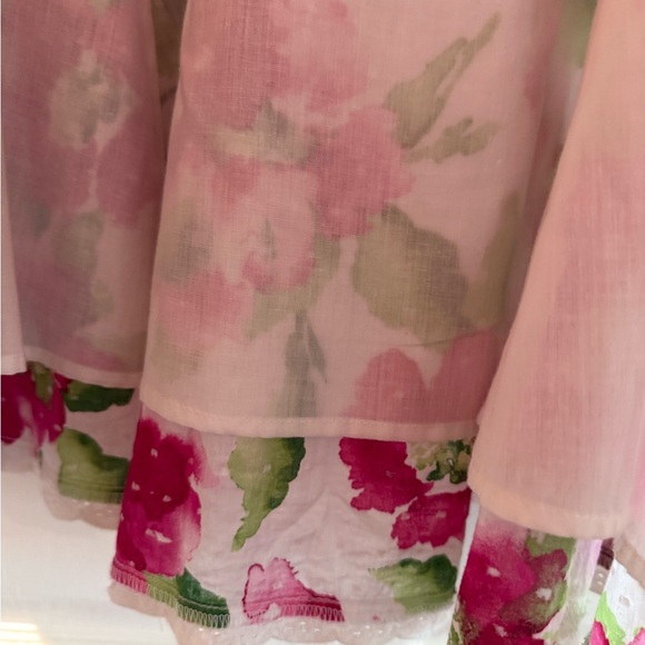 Dressbarn Pink Pleated Knee-Length Skirt Size 4 Pleated & Flare eyelet trim hem - Picture 3 of 8